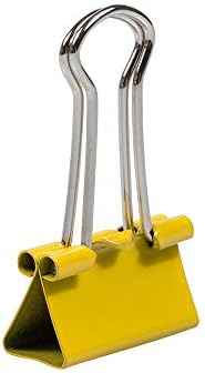 JAM PAPER Colorful Binder Clips - Small - 3/4 Inch (19 mm) - Yellow Binderclips - 25/Pack - Image 5