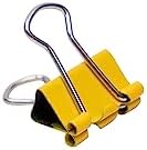 JAM PAPER Colorful Binder Clips - Extra Small - 3/5 Inch (15 mm) - Yellow Binderclips - 30/Pack - Image 4