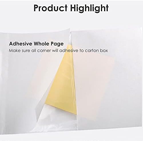 Immuson 6" x 9" Clear Adhesive Top Loading Packing List, Mailing Shipping Label Envelopes, 2000 Bags - Image 4
