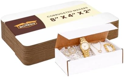 The Boxery Corrugated Mailers White Tuck Shipping Boxes (8x4x2) - Image 4