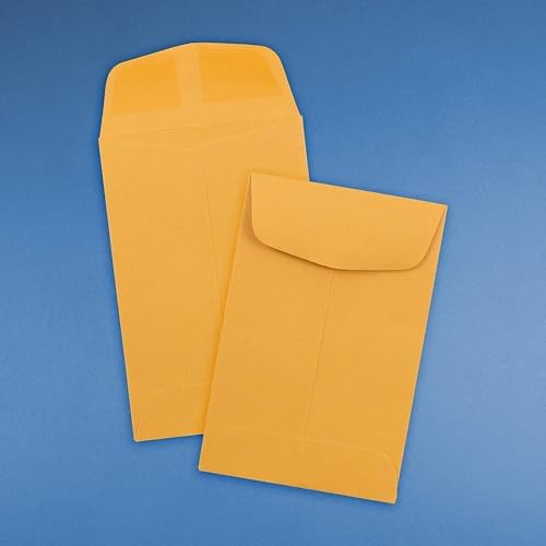 JAM PAPER #4 Coin Business Commercial Envelopes - 3 x 4 1/2 - Brown Kraft Manila - 50/Pack - Image 5