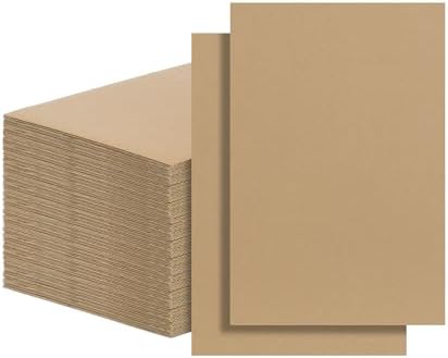 FARRAY 100 Pack 4x6 Inch Corrugated Cardboard Sheets, 1.8mm Thick Brown Kraft Cardboard Backing, Bulk Flat Cardboard Inserts Filler Pads for Packing, Shipping, Mailers, Crafts by FARRAY