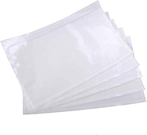 6" x 9" Clear Adhesive Top Loading Packing List Pouches Shipping Label Envelopes (200 Pack) by FungLam