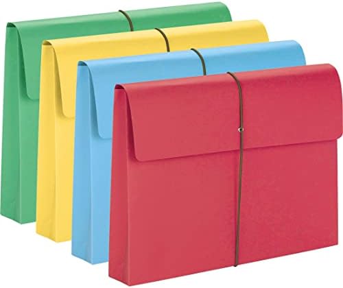 Smead Colored Expanding File Wallet with Flap and Cord Closure, 2" Expansion, Legal Size, Assorted Colors, 50 per Box (77271) - Image 3