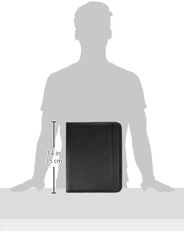 Samsill Professional Padfolio with Secure Zippered Closure, 10.1 Inch Tablet Sleeve, and 8.5 by 11 Inch Notepad, Black, Full Size (70820) - Image 6