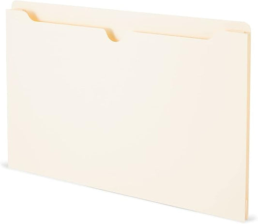Staples Manila File Jackets with Reinforced Tab, Legal Size, 2‑Inch Expansion, Durable Construction for Secure Document Storage – 50/Box by Staples