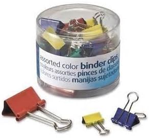 OfficemateOIC Binder Clips, Assorted Colors and Sizes, 30 Clips per Tub (31026) 4 Tubs (120 Clips) by Officemate