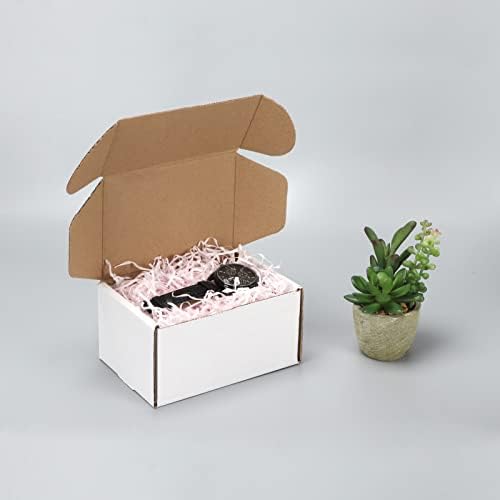 HORLIMER 6x4x3 inches Shipping Boxes Set of 25, White Corrugated Cardboard Box Literature Mailer - Image 4