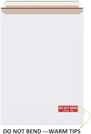 zmybcpack 25 Pack 13x18 inch Large Rigid Mailer Self Seal Photo Document Mailers, Stay Flat White Cardboard Envelopes White Photography Mailers for CD, Photos, Document - Image 4