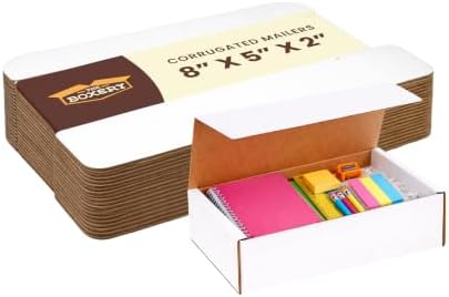The Boxery Corrugated Mailers White Tuck Shipping Boxes (8x5x2) - Image 4