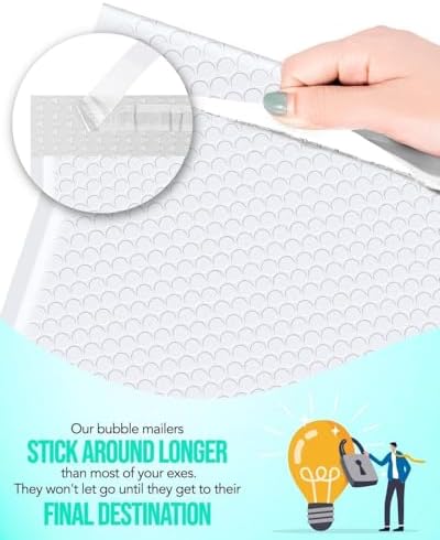 GSSUSA White Bubble Mailers 10x13" Padded Envelopes 500 Pack Self-Seal - Image 5