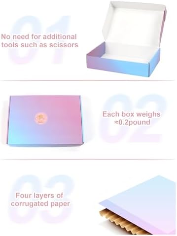 Pack of 45-9x6x2 Inch Shipping Boxes for Small Business, Purple Cardboard Corrugated Mailer Boxes for Shipping Packaging Craft Gift Giving Products - Image 4