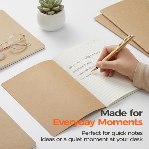 30 Pack Kraft Notebooks Bulk A5, 60 Pages Lined Ruled Journals, 8.3x5.5 In - Image 6