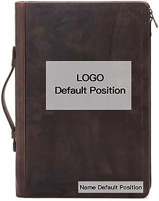 Personalized Leather 3 Ring Portfolio for 8.5 x 14" Pad & 15" Laptop by Geslun