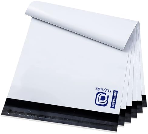 POLYSELLS 100 Pcs 14.5x19 Inch Poly Mailers Shipping Envelopes, Strong Adhesive Sealing, Waterproof, and Tear-resistant Postal Mailing Bags for Clothing and Accessories by POLYSELLS