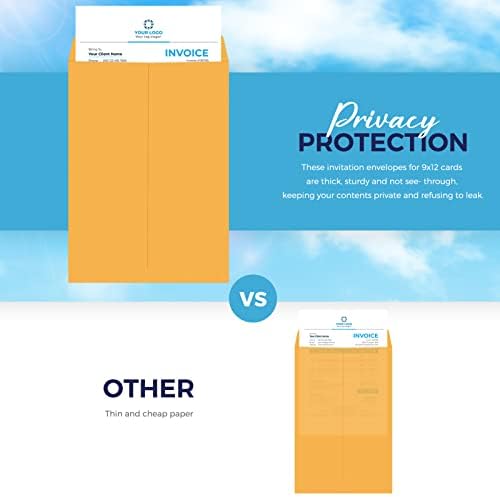 ACSTEP Manila Envelopes Self Seal 9 x12 1000pack, 9 x12 Mailing Envelopes in Yellow, Manilla envelopes 9 x12 for Mailing, 1000pack - Image 2