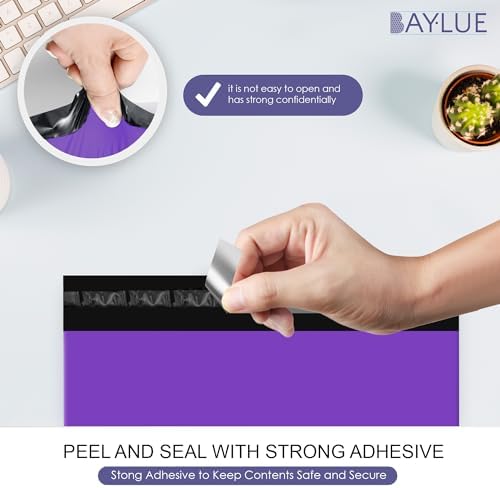 Purple Poly Mailers 9x12, Self Seal Shipping & Mailing Bags, 1000 Pack Bulk - Image 3