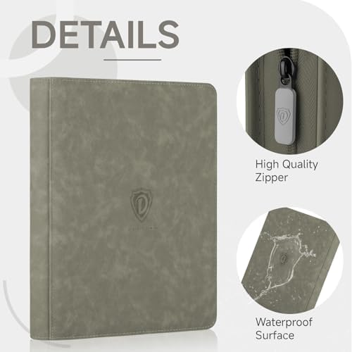 Card Binder with 1024 Cards,16 Pocket Trading Card Binder Includes 32 Page Storage Sleeves,Collection Card Album,Card Holder to Organize and Protect Cards,Grey - Image 2