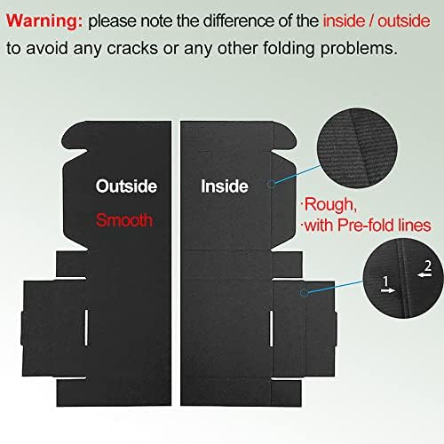25 Pack 4x4x1'' Small Shipping Boxes, Black Corrugated Cardboard Mailers for Mailing Packaging Business (BK441-25) - Image 5