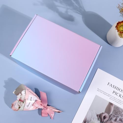 9x6x4 in Shipping Boxes, 30 Pack Corrugated Packaging Mailer Boxes, Gradients Shipping Packaging Boxes for Small Business, Recyclable Cardboard Literature Gift Boxes - Image 5