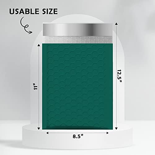 Yens Bulk Green Poly Bubble Mailers 8.5x12 200 Pack Usable 8.5x11 - Image 2