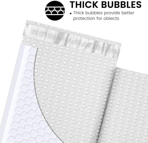 Fuxury Bubble Mailers 4x8" 800Pcs Bulk Waterproof Padded Envelopes - Image 4