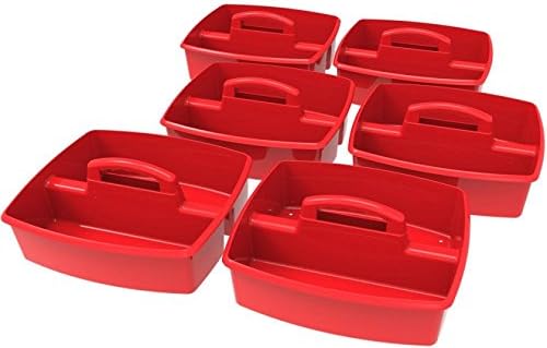 Storex Storex Large Classroom Caddy,13 x 11 x 6.575 Inches, Red, Case of 6 (00954U06C) - Image 2