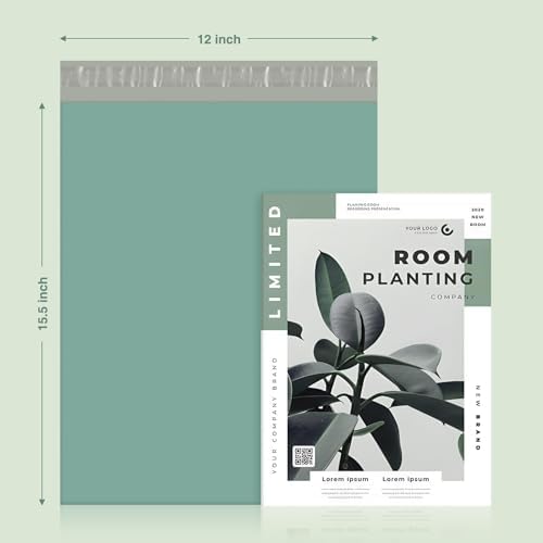 Metronic Poly Mailers 12X15.5 500Pack, Strong Adhesive Shipping Envelopes for Clothing, Waterproof Shipping Bags for Small Businesses, Flexible Mailers Poly Bags, Grayed Jade Green - Image 5