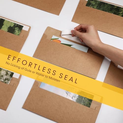 Jutom 600 Pcs #10 Kraft Envelopes, 4-1/8 x 9-1/2 Letter Size, Strong Sealed Security Business Envelopes, Windowless Brown Mailing Envelope for Invoices, Checks, Office Use - Image 6