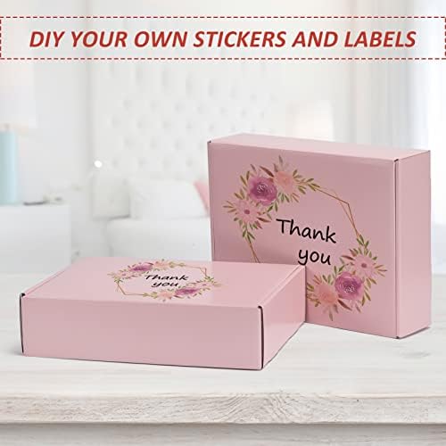 HORLIMER 12x9x3 inches Shipping Boxes Set of 20, Pink Medium Corrugated Cardboard Gift Mailer Box - Image 4