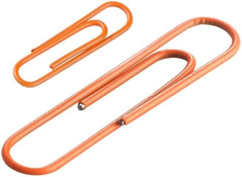 JAM PAPER Combo Pack Colorful Paper Clips - Standard & Jumbo - Orange Paperclips - 1 Pack of 100 & 1 Pack of 75 - Image 3