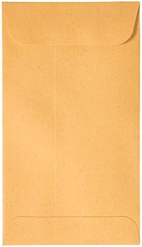 JAM PAPER #5.5 Coin Business Envelopes with Peel and Seal Closure - 3 1/8 x 5 1/2 - Brown Kraft Manila - 50/Pack by JAMPaper