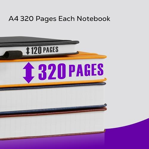 FOCUS DAY Large Journal Notebook 8.5 x 11, 320 Pages A4 College Ruled Notebook Journal for Writing Women Men, Leather Journal Notebook for School Work, Pearlescent Purple Notebook - Image 3
