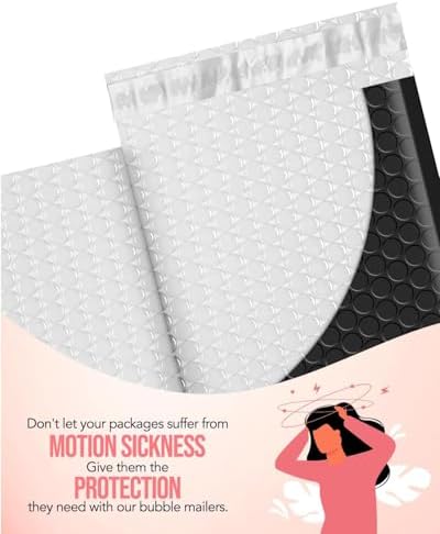GSSUSA Black Bubble Mailers 8.5x12" 500 Pack Padded Envelopes Self Seal - Image 3