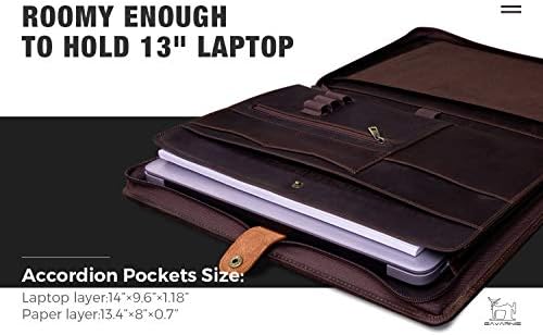 Personalized Leather Portfolio Padfolio for Men, Engraved Gifts for Father's Day for Husband from Wife, Customized Leather Gifts Present for Son/Dad, for Birthday, Dark Brown - Image 7
