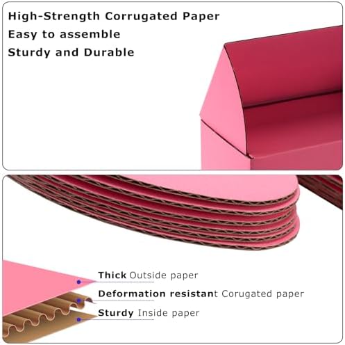 9x6x2 inch Pink Shipping Boxes for Small Business- Set of 25 - Image 3