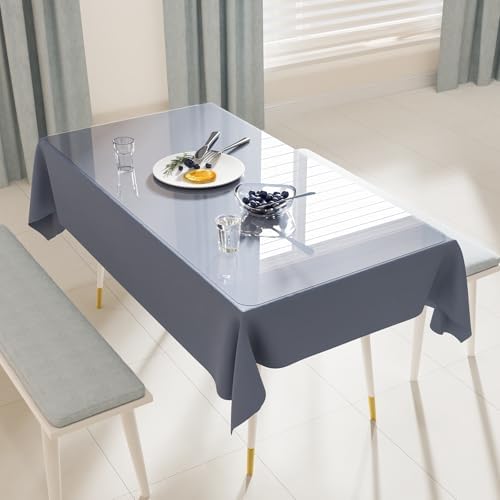24" x 48" Crystal Clear Plastic Table Cover Protector by FURKIT