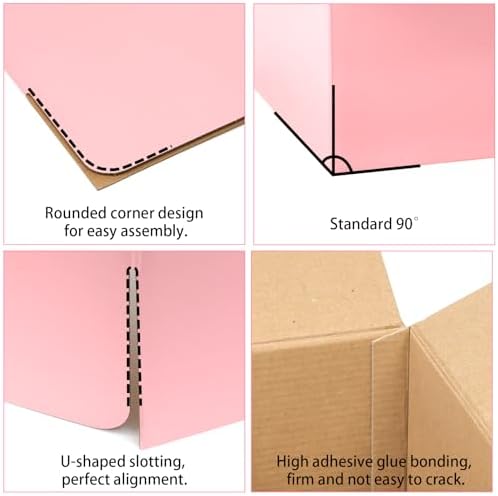 Small Pink Shipping Boxes 6x4x4 Inches, 30 Pack Mailer Boxes, Corrugated Cardboard Boxes for Packaging, Shipping, Mailing - Image 4