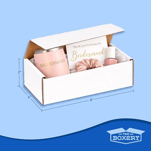 The Boxery Corrugated Mailers White Tuck Shipping Boxes (6x4x2) - Image 3
