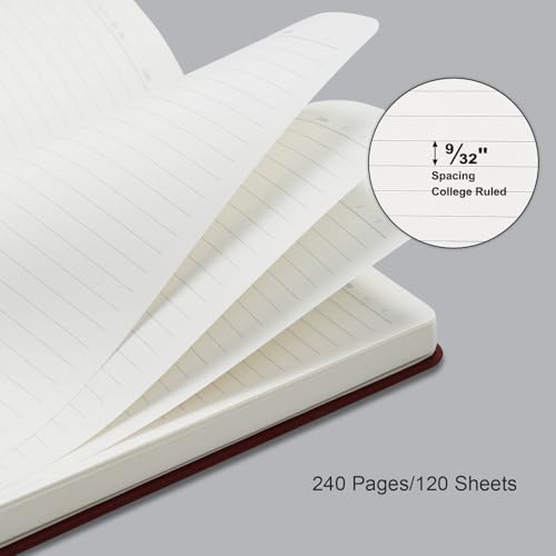Comix 8 Pack Lined Journal Notebooks for Work, 240 Pages, 5.5"x8.3" - Image 4