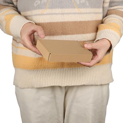 PHAREGE 100 Pack 6x4x1 inch Small Shipping Boxes, Brown Mailing Boxes - Image 4