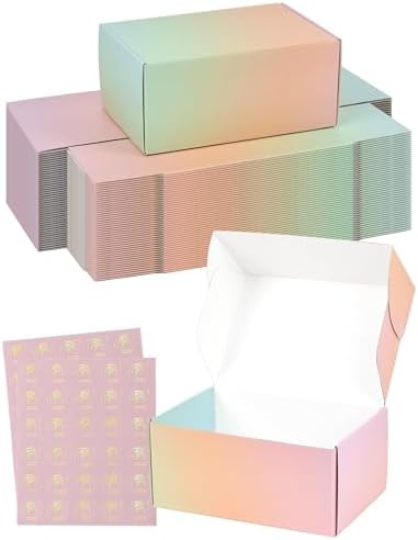 9x6x4 Inch Colored Shipping Boxes, 30 Pack Corrugated Cardboard Box, Mailer Packaging Boxes for Shipping & Storage by TryDrem