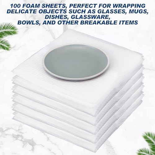 Berlune 400pcs Foam Sheets Foam Pouches Bulk for Packing Dishes Glasses, Packing Supplies for Cushioning Moving Supplies with Fragile Stickers Labels (7.5" X 7.5",7.5" X 12",12" X 12",12'' X 16'') - Image 4