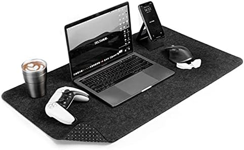 DELTAHUB - Minimalistic Felt Desk Protective Pad, Anti-Fray, Anti-Slip, Easy to Clean, Easy Glide, Long Lasting, Sleek Design, Comfortable, Resistant, Desk Mat, PC, Mac, Laptop - Large (18x32inch) by DELTAHUB