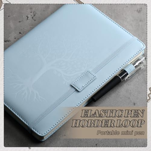 Estune 10 Pack Lined Journal Notebook A5 Tree of Life Hardcover Leather Journal with 10 Pen, College Ruled Notebook for Travel, Business, Work, Office, School Note Taking Diary(Elegant Color) - Image 6