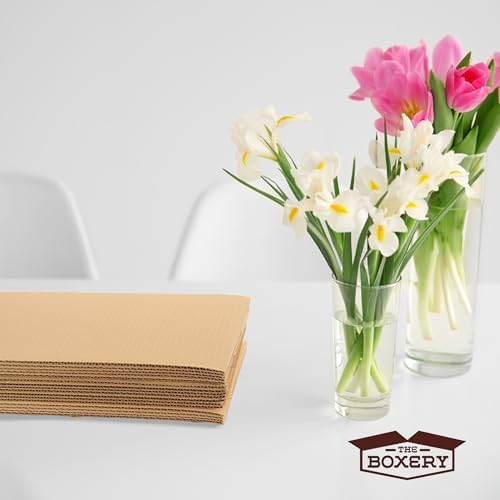 The Boxery Corrugated Cardboard Sheets 10 7/8''x16 7/8'' - (1/8'' Thick) | 200 Sheets | Brown | Insert Pads, Frame Backing, DIY Projects, Arts and Crafts, Dividers, Mailing, Packing Protection - Image 6