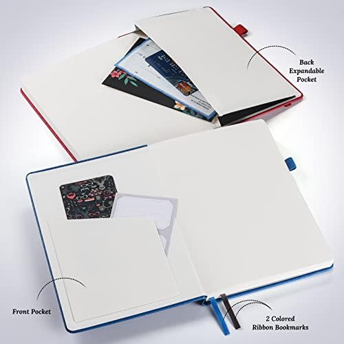 Blank Notebook, Hardcover Sketchbook, Leather Unlined Journal for Women Men - Image 5