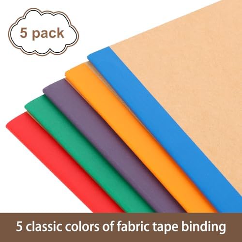 EOOUT 5 Pack A5 Composition Notebook, Kraft Lined Journal Bulk with Rainbow Spine, 5 Colors, 60 Pages for Women Girls Kids, School Office Supplies - Image 5
