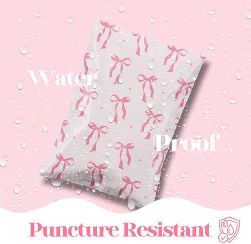 Pretty Package Store Poly Mailer 14.5x19, Pink Bows Coquette, 100 Pack - Image 4