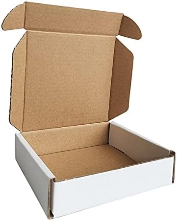 50 Pack 4x4x1'' Small Shipping Boxes, Corrugated Cardboard Mailers for Business, White (CM441) - Image 2